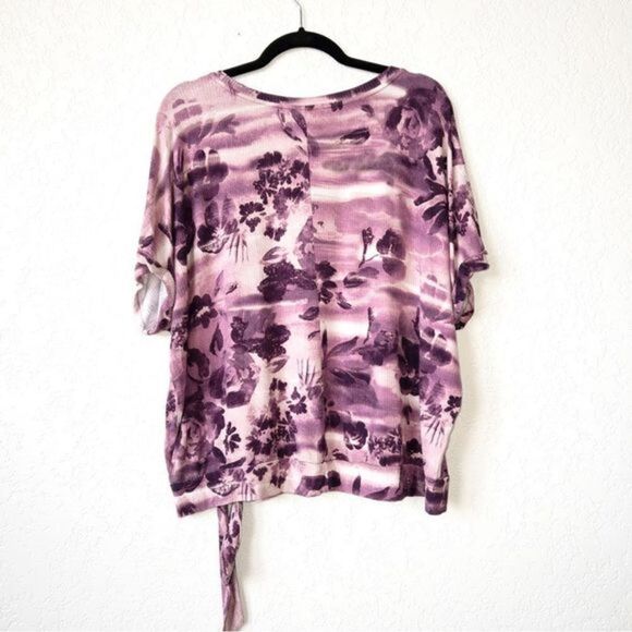 Madison Grey Purple Ombré Floral Tie Top Size XXL‎ - Picture 5 of 6